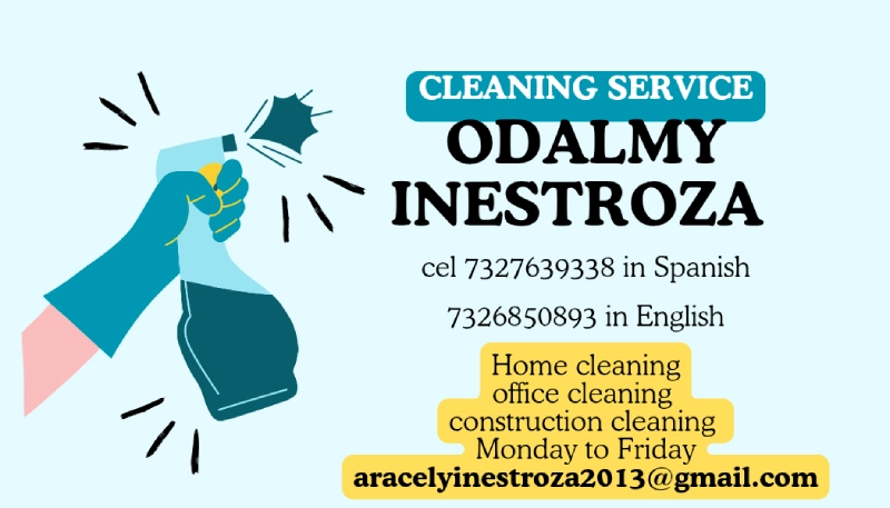 Odalmy Cleaning Service Business Card Odalmy Cleaning Service Business Card